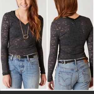 Sexy Free People/ Intimately Free lace long sleeve